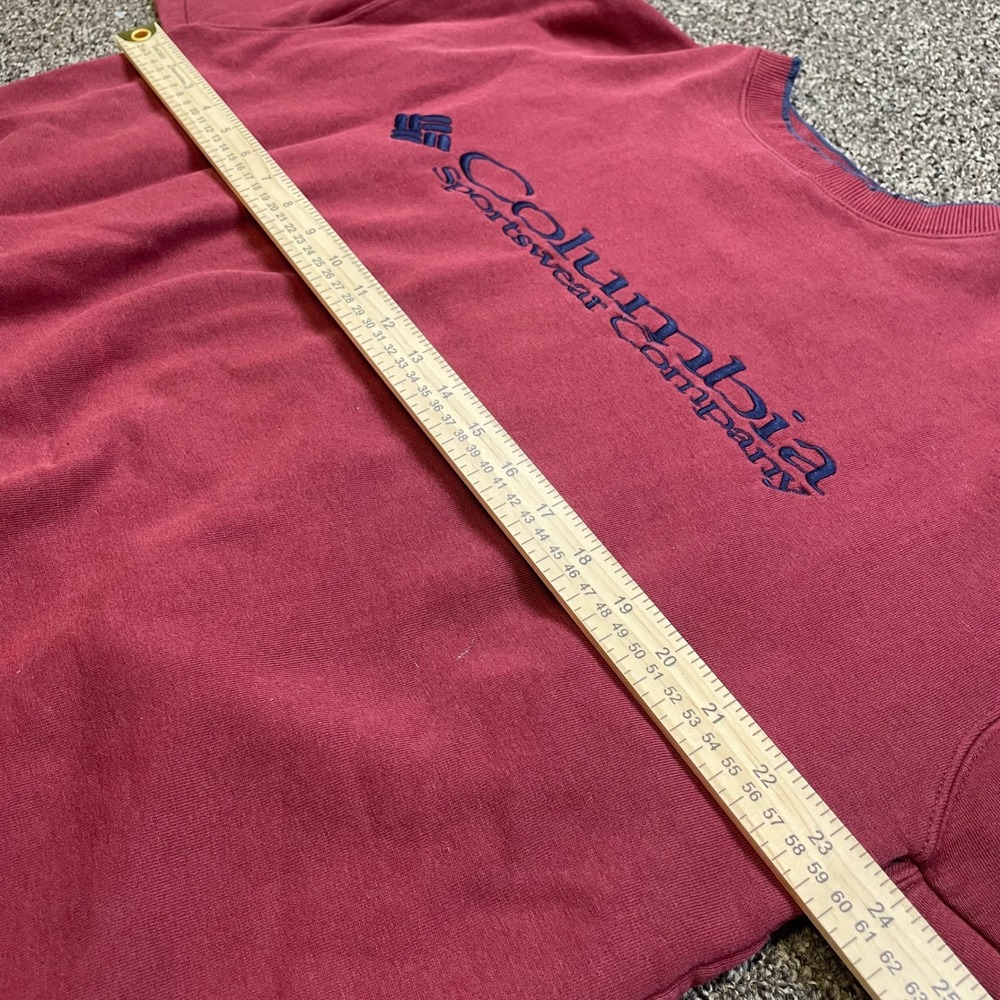 Columbia Sportswear Company Vintage Embroidered Logo Sweatshirt Red Mens Large - Picture 5 of 9
